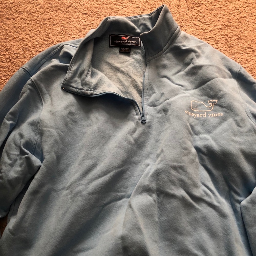 Vineyard Vines Light Blue Zip-Up Sweatshirt